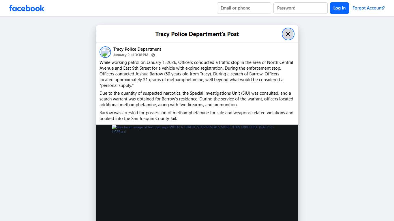 While working patrol on January... - Tracy Police Department | Facebook